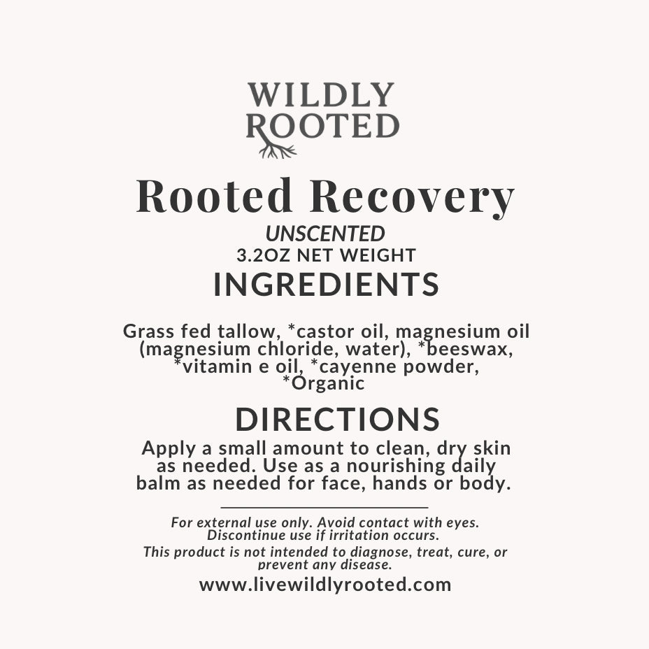 Rooted Recovery - Magnesium Balm for Circulation and Recovery -