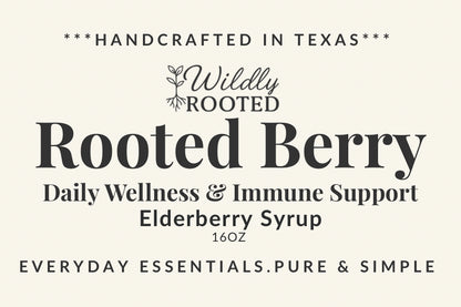 Rooted Berry Elderberry Syrup - Local Delivery + Market Product Only