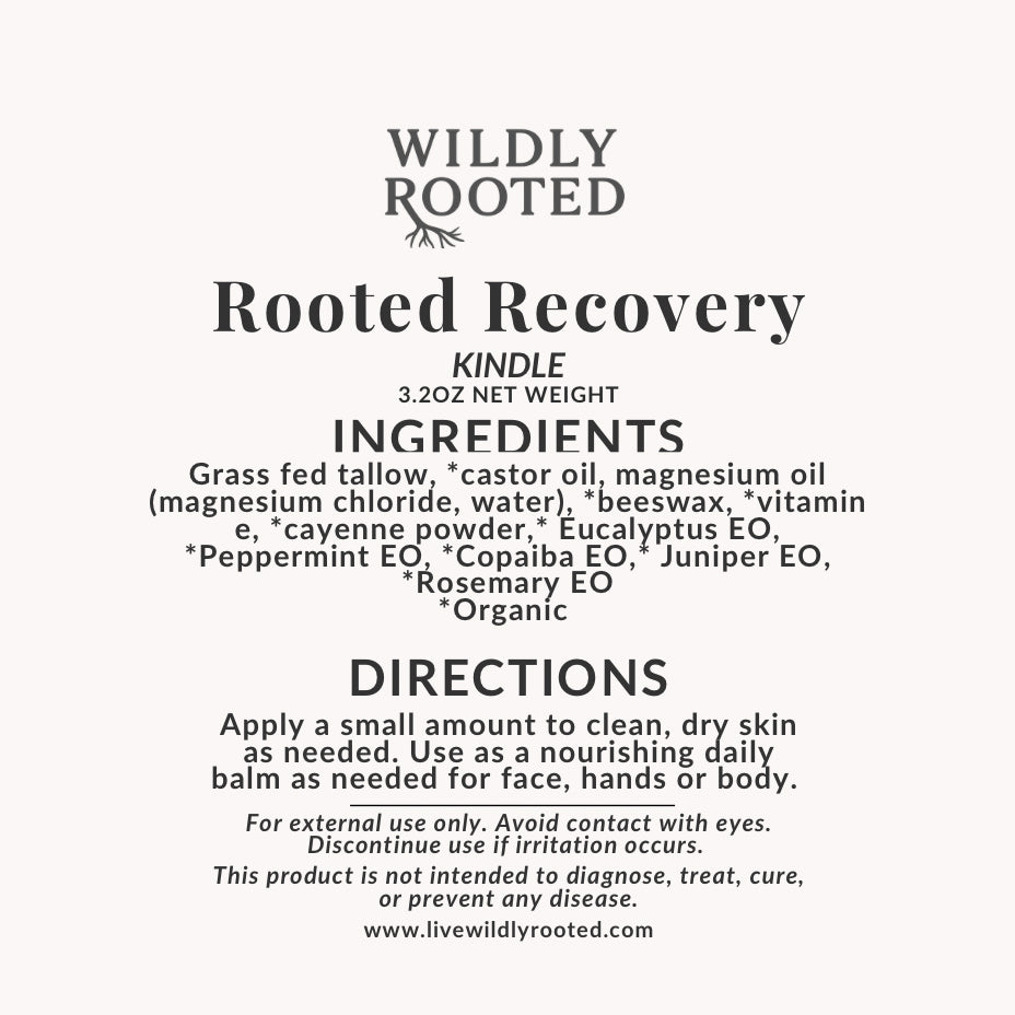 Rooted Recovery - Magnesium Balm for Circulation and Recovery -