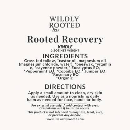 Rooted Recovery - Magnesium Balm for Circulation and Recovery -