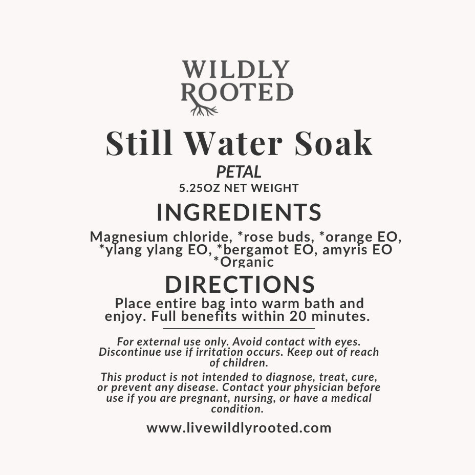 Still Water Soak - Magnesium Tea Bath Soak -