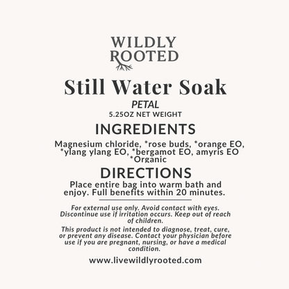 Still Water Soak - Magnesium Tea Bath Soak -